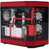 HYTE Y60, Tower-Gehäuse rot/schwarz, Tempered Glass