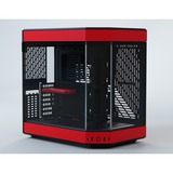 HYTE Y60, Tower-Gehäuse rot/schwarz, Tempered Glass