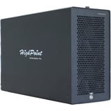 HighPoint RocketStor 8631D, Tower-Gehäuse schwarz, 1.300 Watt,  PCIe 5.0 x16 2nd Gen eGPU Exp.