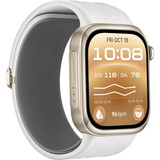 Huawei Watch D3 (Riva-B19), Smartwatch gold, weißes Armband aus Kunstleder