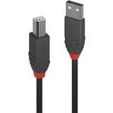 Lindy USB 2.0 Typ A an B Kabel, Anthra Line schwarz, 7,5m