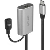 Lindy USB 3.2 Gen 1 Aktivverlängerungskabel, USB-C Stecker > USB-C Buchse schwarz, 5 Meter