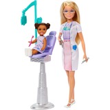 Mattel Barbie Zahnärztin-Puppe mit 1 Kinderpuppe und Accessoires