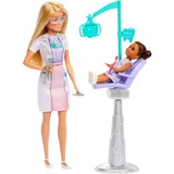 Mattel Barbie Zahnärztin-Puppe mit 1 Kinderpuppe und Accessoires