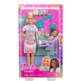 Mattel Barbie Zahnärztin-Puppe mit 1 Kinderpuppe und Accessoires