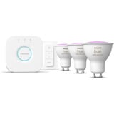 Philips Hue White & Color Ambiance Starter-Set: 3 smarte GU10-Spots + Dimmschalter, LED-Lampe 