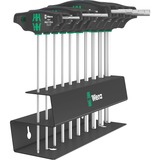 Wera 454/10 HF Set Imperial 2 Quergriff-Schraubendreher + Rack, 10-teilig schwarz/grün, zöllig, mit Haltefunktion