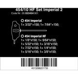 Wera 454/10 HF Set Imperial 2 Quergriff-Schraubendreher + Rack, 10-teilig schwarz/grün, zöllig, mit Haltefunktion
