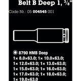 Wera Belt B Deep 1 Steckschlüsseleinsatz-Satz, 3/8" schwarz, 9-teilig, lang