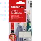 fischer GOW Fischer Montagestreifen, 20 Stück, Klebeband weiß, 22 x 36 mm