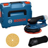 Bosch Akku-Exzenterschleifer GEX 12V-150-3 Professional solo, 12Volt blau/schwarz, ohne Akku und Ladegerät, in L-BOXX