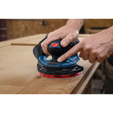 Bosch Akku-Exzenterschleifer GEX 12V-150-3 Professional solo, 12Volt blau/schwarz, ohne Akku und Ladegerät, in L-BOXX