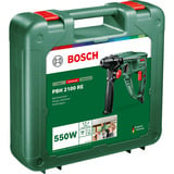 Bosch Heimwerken & Garten Bohrhammer PBH 2100 RE + 4 tlg. Zubehörset grün/schwarz, 550 Watt, Koffer, Tiefenanschlag, Bohrerset, Zusatzhandgriff