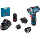 Bosch Professional Akku-Bohrschrauber GSR 12V-15 FC Professional, 12Volt blau/schwarz, 2x Li-Ionen Akku 2,0Ah, Koffer