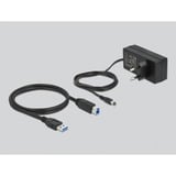 DeLOCK USB 3.2 Gen 1 Hub mit 4 Ports + 1 Schnellladeport + 1 USB-C PD 3.0 Port, USB-Hub grau, mit Schalter und Beleuchtung