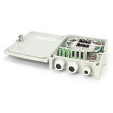 Digitus FTTH/FTTB-Anschlussgehäuse - bestückt, OS2 12 Fasern, Spleißbox grau, LC/APC