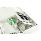 Digitus FTTH/FTTB-Anschlussgehäuse - bestückt, OS2 12 Fasern, Spleißbox grau, LC/APC