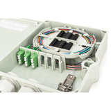 Digitus FTTH/FTTB-Anschlussgehäuse - bestückt, OS2 12 Fasern, Spleißbox grau, LC/APC