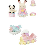 EPOCH Sylvanian Families - Freizeitpark Spielset Zugfahrt, Konstruktionsspielzeug 