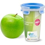 Emsa CLIP & CLOSE Frischhaltedose 0,35 Liter transparent/blau, rund, Ø 9,2cm