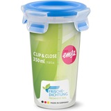 Emsa CLIP & CLOSE Frischhaltedose 0,35 Liter, Becher transparent/blau, rund, Ø 9,2cm