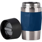 Emsa TRAVEL MUG Compact Thermobecher 0,3 Liter dunkelblau/edelstahl, Drehverschluss