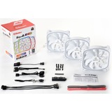 Enermax SquA RGB White 3 Pack 120x120, Gehäuselüfter weiß, inkl. RGB-Steuerbox, 120 mm