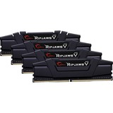 G.Skill DIMM 64 GB DDR4-3600 (4x 16 GB) Quad-Kit, Arbeitsspeicher schwarz, F4-3600C14Q-64GVKA, Ripjaws V, INTEL XMP