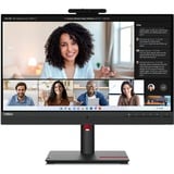 Lenovo ThinkVision T24mv-30, LED-Monitor 60.45 cm (23.8 Zoll), schwarz, Full HD, IPS, HDMI, DisplayPort, USB-C, Pivot, Webcam