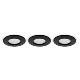 Philips HUE White & Color Ambiance Slim Einbauleuchte 90 mm, LED-Leuchte schwarz, 3er-Pack