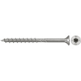 fischer Spanplattenschraube PowerFast II 6,0x80 Senkkopf TX 100 Stück, mit Teilgewinde, Edelstahl A4
