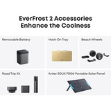 Anker SOLIX EverFrost 2 40L, Kühlbox grau/schwarz