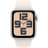 Apple Watch SE, Smartwatch champagner, Aluminium, 40 mm, Sportarmband Polarstern M/L