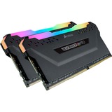Corsair DIMM 32 GB DDR4-3200 Kit, Arbeitsspeicher schwarz, CMW32GX4M2E3200C16, Vengeance RGB, XMP