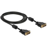 DeLOCK Kabel DVI-D 24+1 Stecker > DVI 24+1 Stecker schwarz, 2 Meter