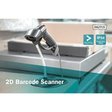 Digitus 2D Barcode Handscanner, Barcode-Scanner schwarz, mit Halterung, QR-Code kompatibel