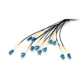 Digitus Glasfaser Universal Breakout Kabel, Duplex, LC/UPC Stecker, Singlemode OS2 schwarz, 100 Meter, vorkonfektioniert