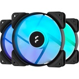 Fractal Design Aspect 12 RGB PWM Black Frame 3er, Gehäuselüfter schwarz/weiß, 3er Pack, 120 mm
