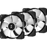 Fractal Design Aspect 12 RGB PWM Black Frame 3er, Gehäuselüfter schwarz/weiß, 3er Pack, 120 mm