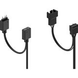 Fractal Design Aspect 12 RGB PWM Black Frame 3er, Gehäuselüfter schwarz/weiß, 3er Pack, 120 mm