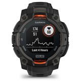 Garmin Instinct 3 Solar - 45 mm, Smartwatch Kohle/ Schwarz, Silikon-Armband