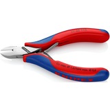 KNIPEX Elektronik-Seitenschneider 77 02 115, Schneid-Zange rot/blau, Länge 115mm