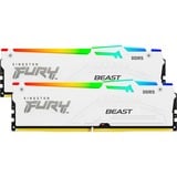 Kingston FURY DIMM 64 GB DDR5-6400 (2x 32 GB) Dual-Kit, Arbeitsspeicher weiß, KF564C32BWEAK2-64, FURY Beast RGB, INTEL XMP, AMD EXPO