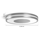 Philips HUE White Ambiance Being Deckenleuchte, LED-Leuchte silber, inkl. Dimmschalter