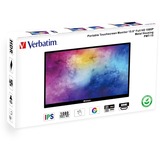 Verbatim PMT-15, LED-Monitor 39.5 cm (15.6 Zoll), schwarz, FullHD, IPS, USB-C, HDR