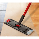Vileda H2PrO Flachwischer Set, Bodenwischer schwarz/rot, mit Zweitanksystem