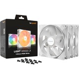 be quiet! Light Wings LX 140mm PWM White Triple Pack, Gehäuselüfter weiß, 3er-Pack, 140 mm
