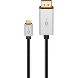 goobay Adapterkabel USB-C 4.0 > DisplayPort schwarz/silber, 2 Meter