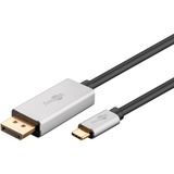 goobay Adapterkabel USB-C 4.0 > DisplayPort schwarz/silber, 2 Meter