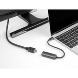 DeLOCK USB Adapter, USB-C Stecker > HDMI Buchse (DP Alt Mode) grau, 20cm, 8K + HDR
